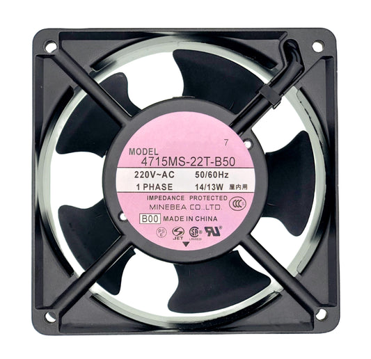 For NMB 4715MS-22T-B50 220V 50/60HZ D644099 14/13W 12038 Aluminum Frame AC Cooling Fan.