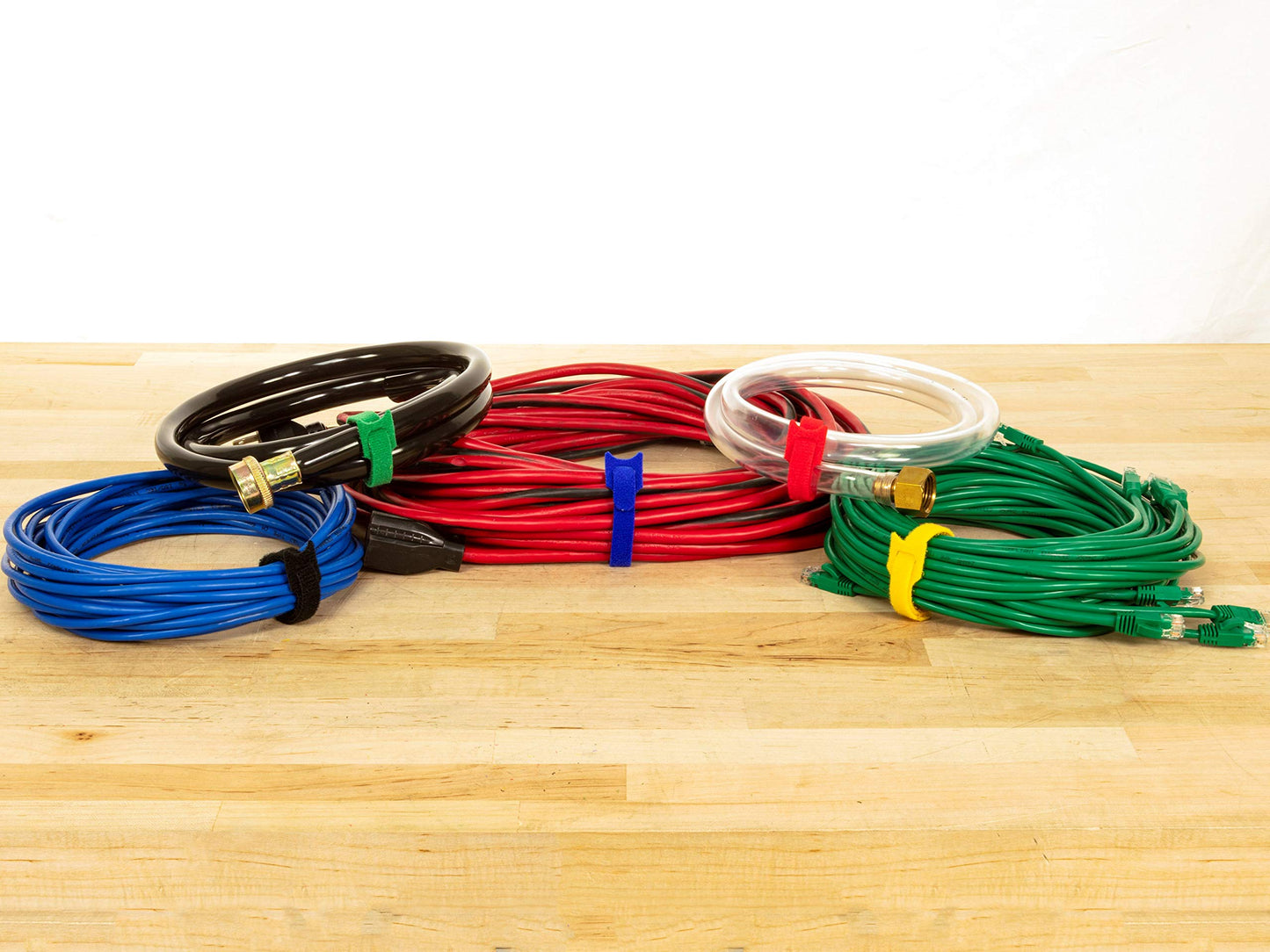 Secure 12 Inch Red Hook and Loop Tie Wrap - 50 Pack
