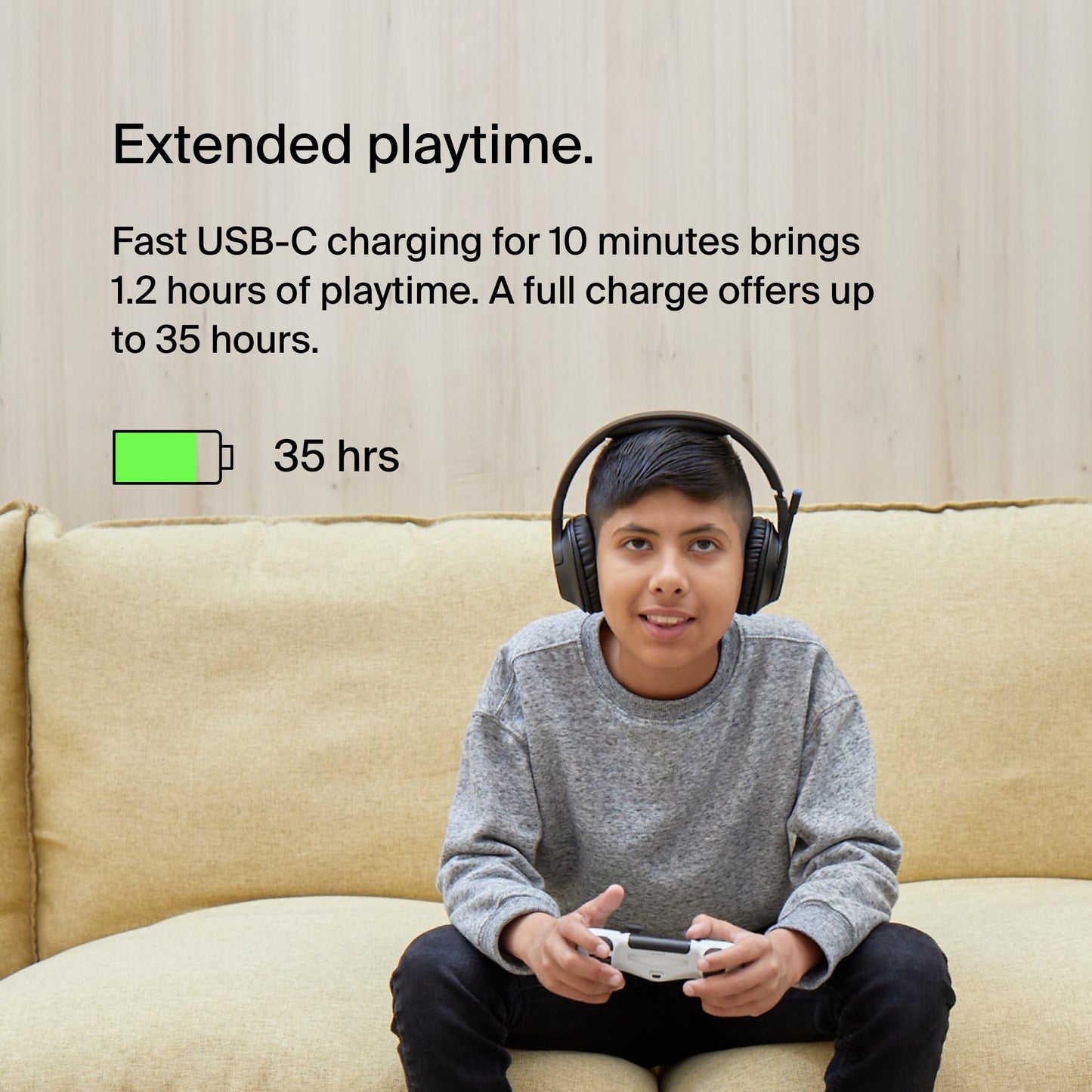 Belkin SoundForm Inspire Bluetooth Kids Headphones, 35H Battery Life
