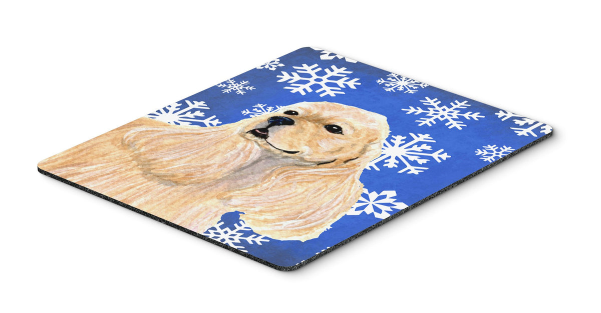 Caroline's Treasures SS4660MP Cocker Spaniel Winter Snowflakes Holiday Mouse Pad, Hot Pad or Trivet, Large, Multicolor