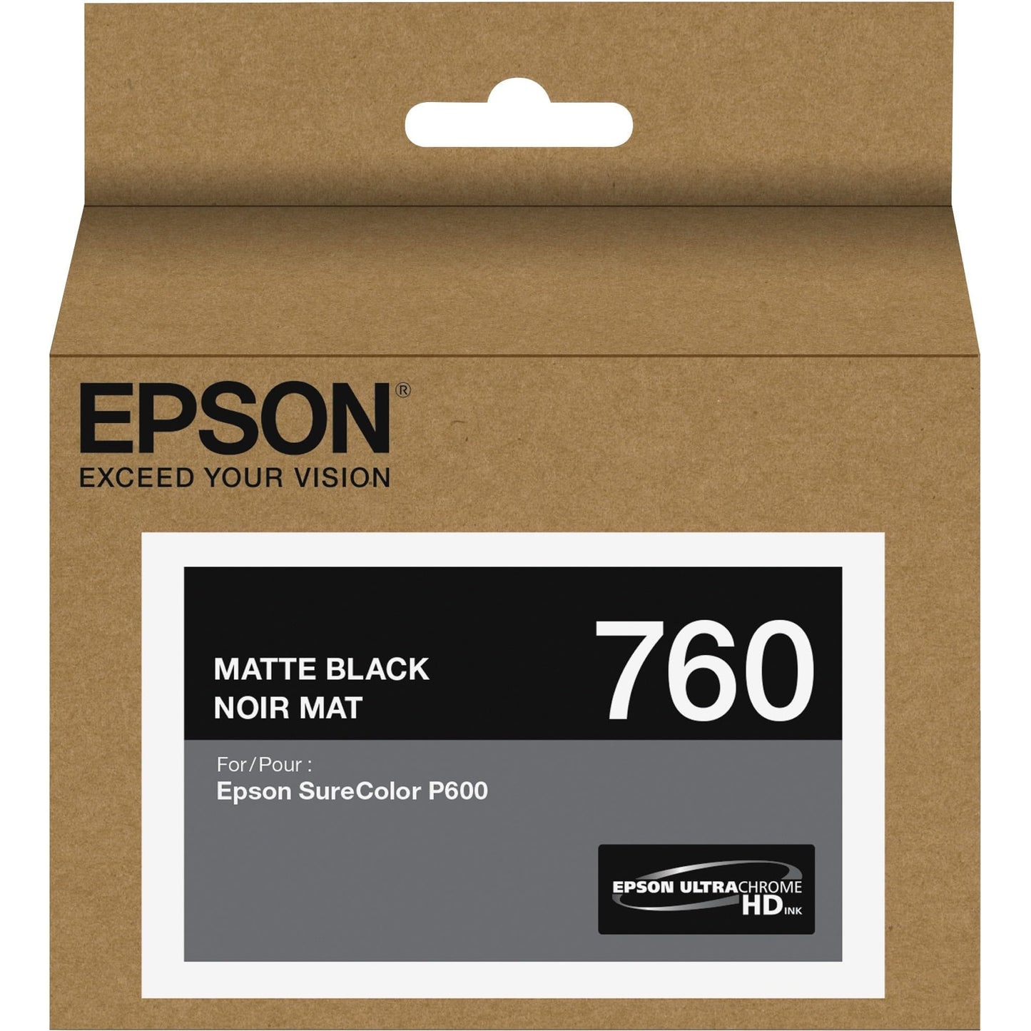 Epson T760820 UltraChrome HD Matte Black Standard Capacity Cartridge Ink