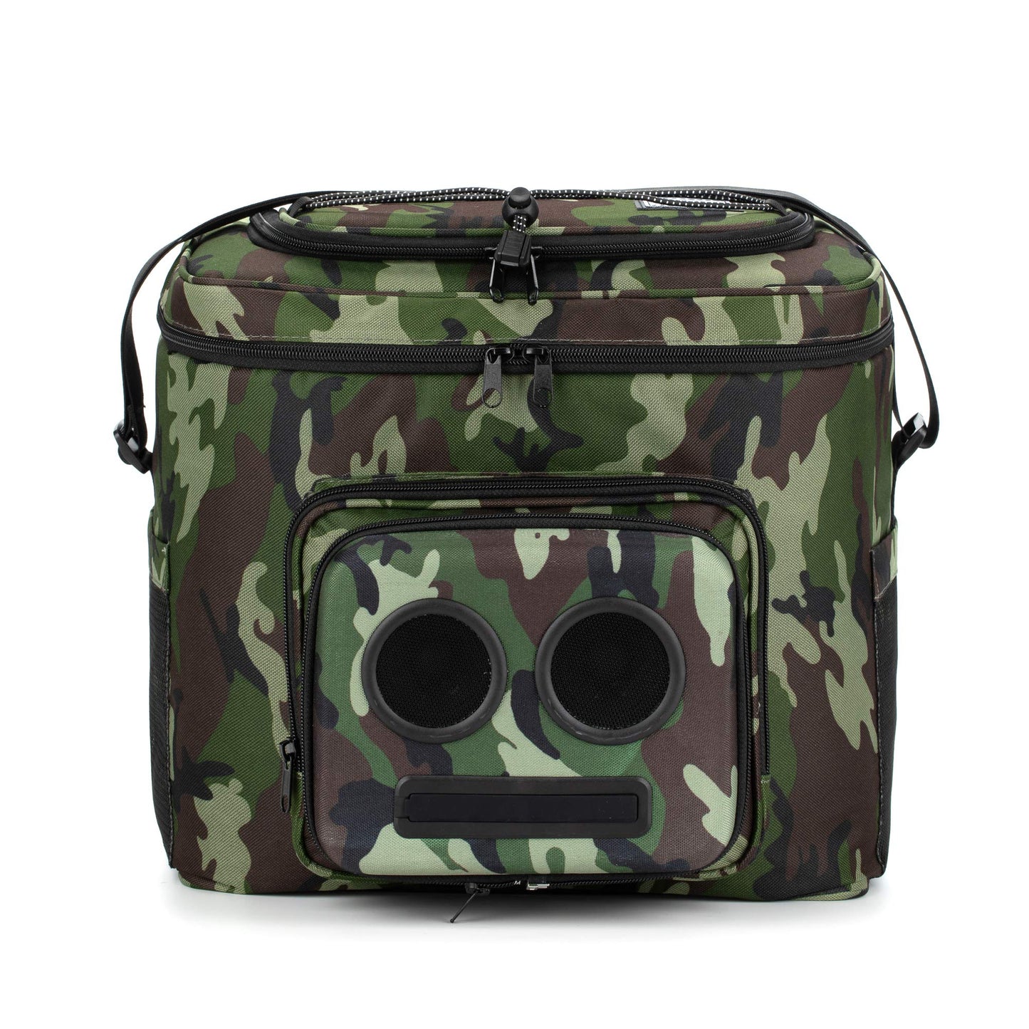 The #1 Cooler with Speakers on Amazon. 20-Watt Bluetooth Speakers for Parties/Festivals/Boat/Beach. Rechargeable, Works with iPhone & Android (Camo)