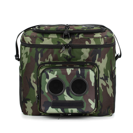 The #1 Cooler with Speakers on Amazon. 20-Watt Bluetooth Speakers for Parties/Festivals/Boat/Beach. Rechargeable, Works with iPhone & Android (Camo)