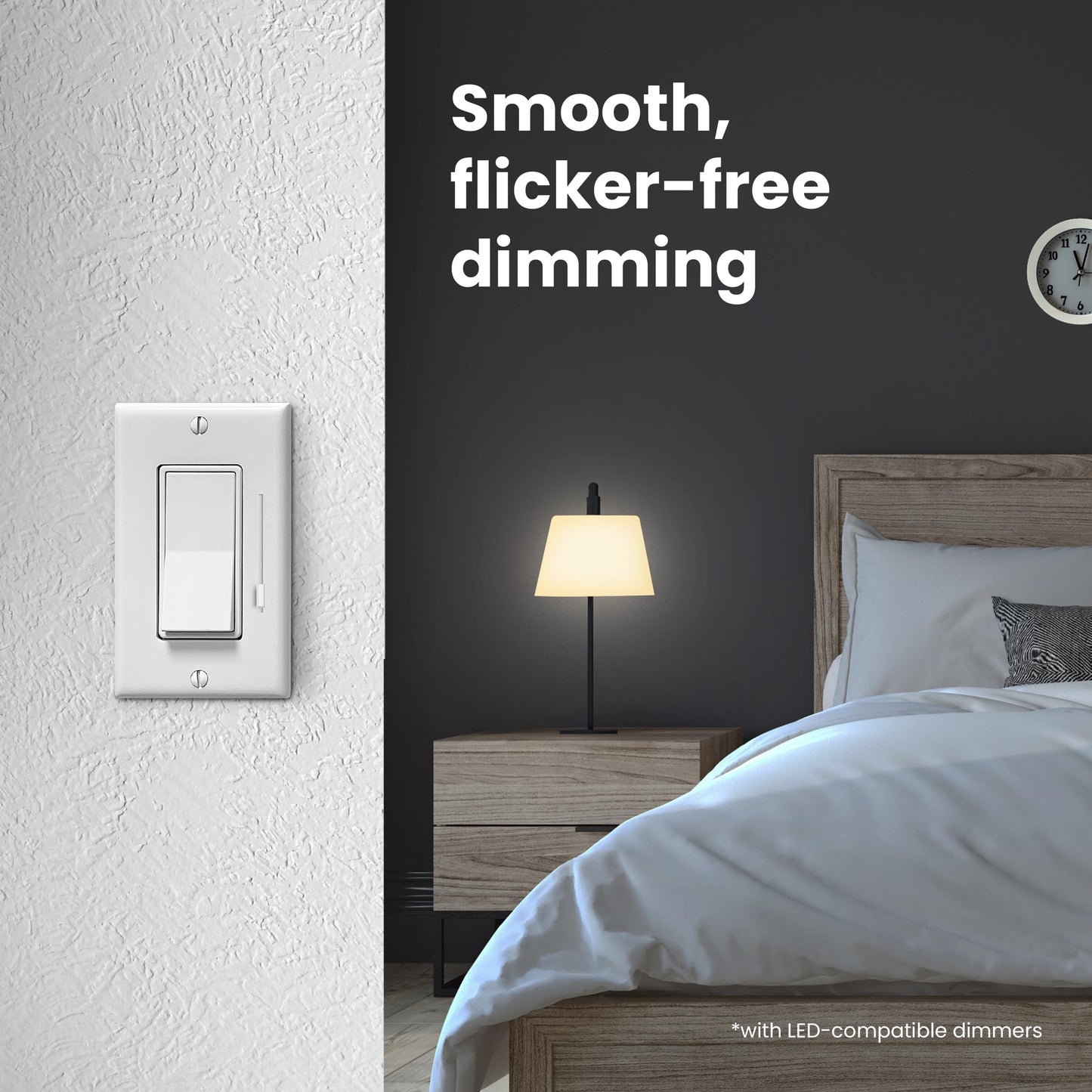 Feit Electric LED Light Bulbs, A21 100W Eq. Dimmable 5CCT + Switch - 4 Pack