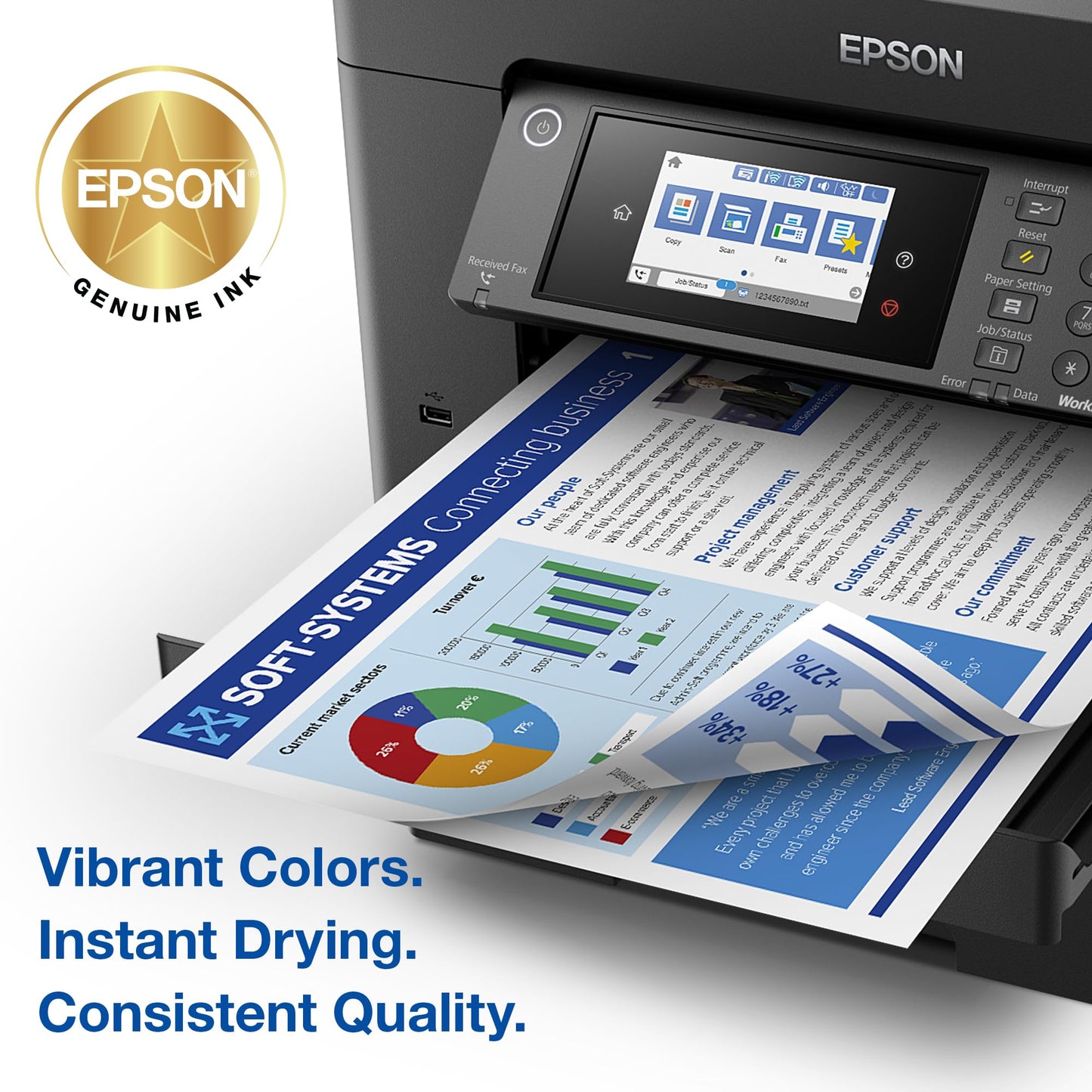 EPSON 812 DURABrite Ultra Ink High Capacity Black & Standard Color Cartridge Combo Pack (T812XL-BCS) Works with WorkForce Pro WF-7310 ,7820, 7840