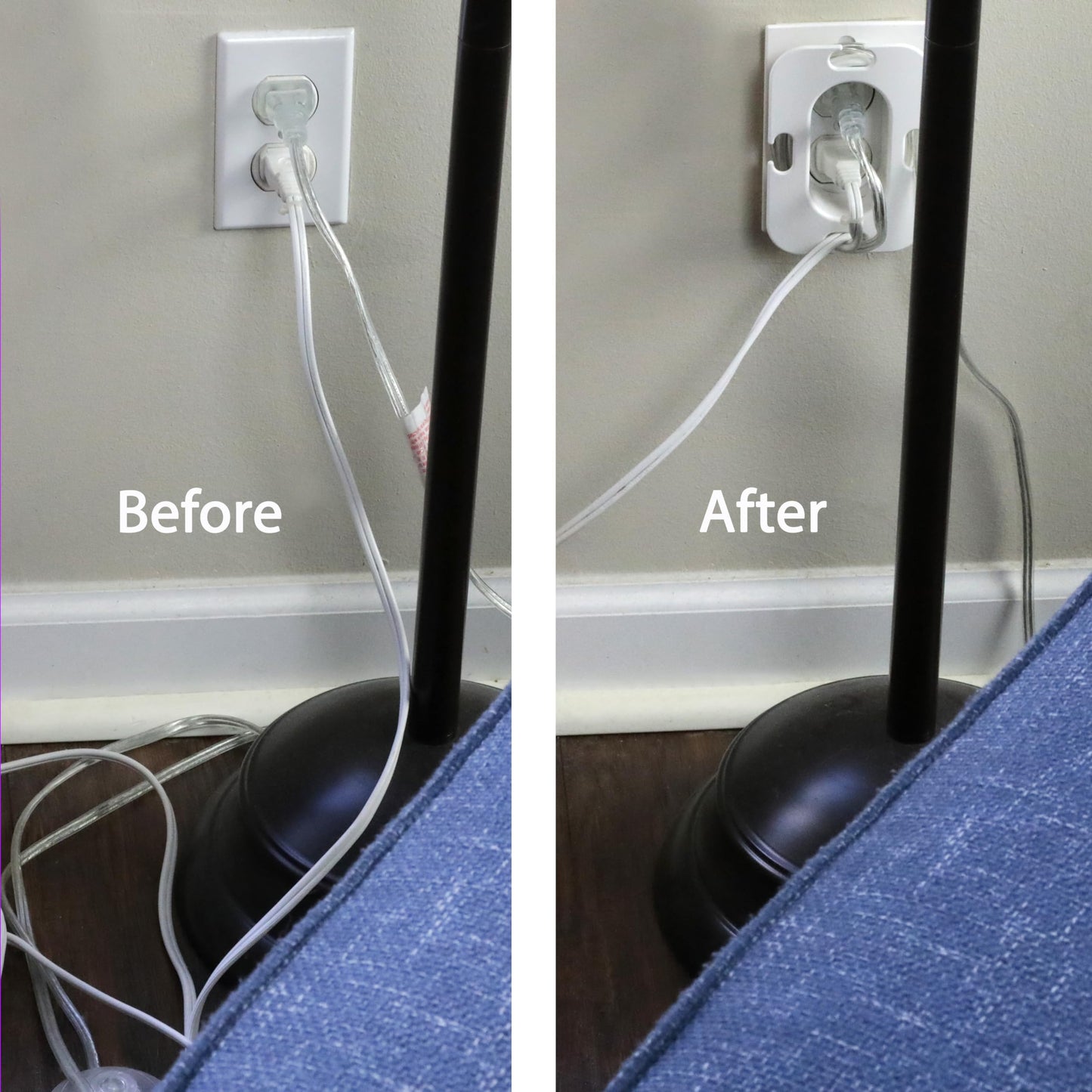 Cord Minder Organizer for Appliances, Charging Cords, Countertops & Desktops, Electrical Cord Winder & Wrapper, Outlet Covers, 4 Per Pack, Model