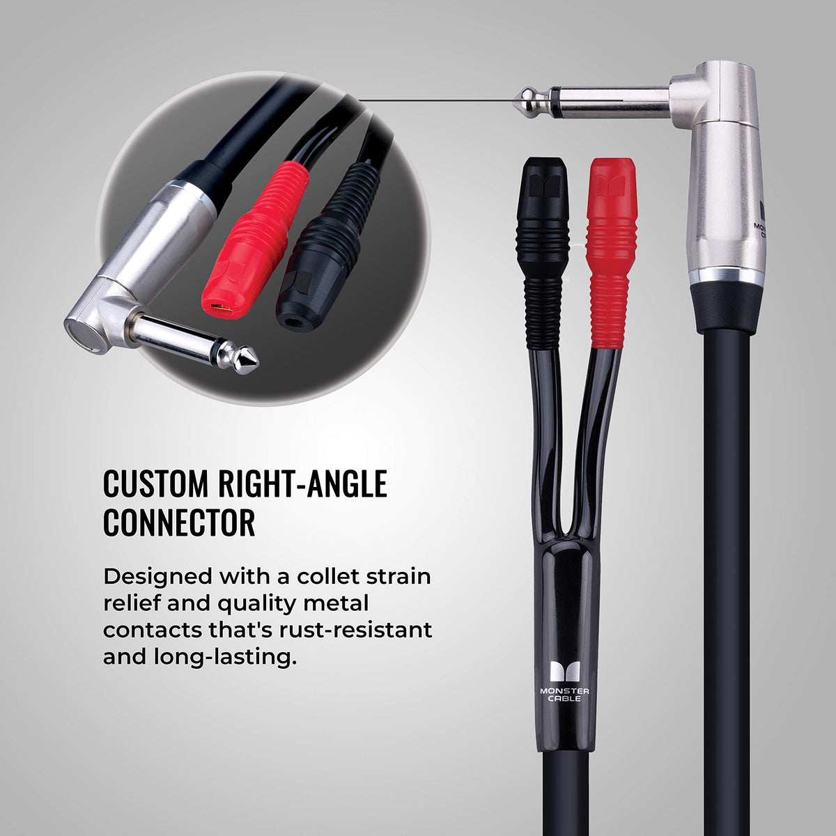 Monster Prolink Performer 600 Combo Amp Speaker Cable: 12 ft, Combo Amp 1/4" to Faston Speaker Cable