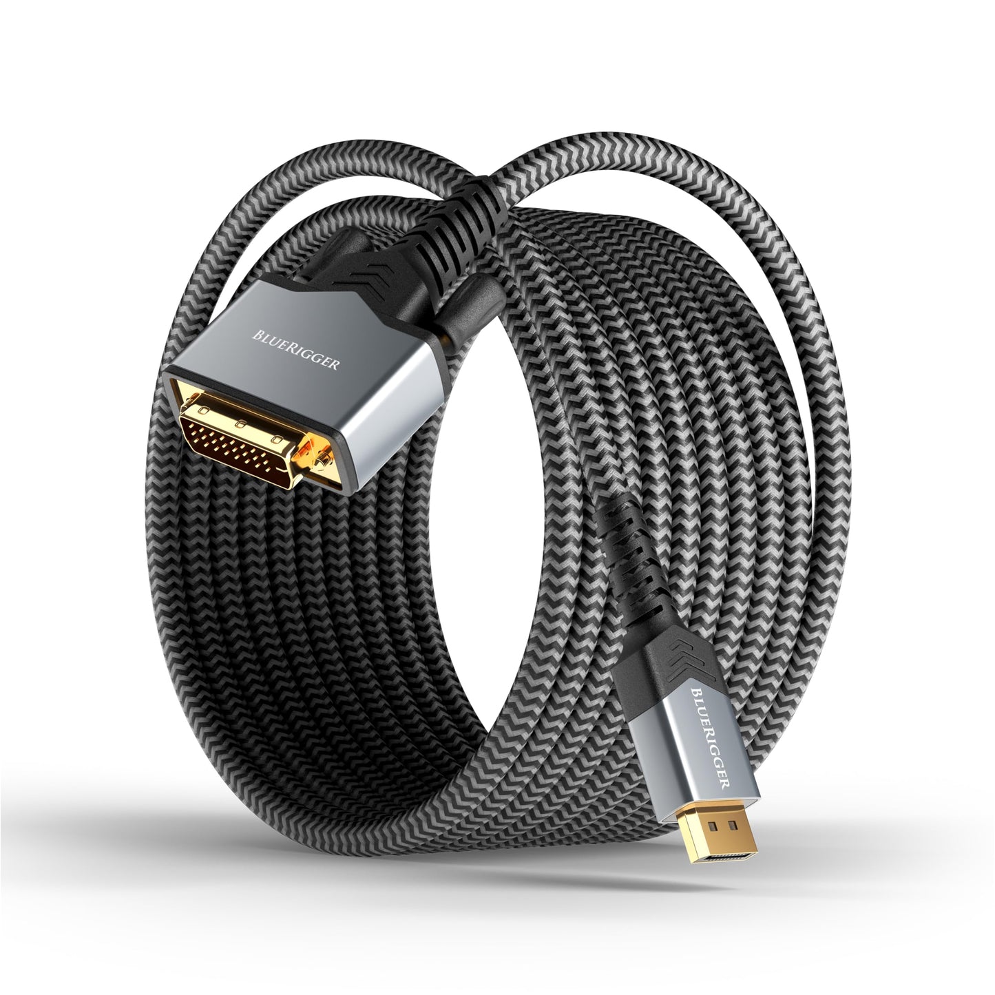 BlueRigger DisplayPort to DVI Cable - (6FT, Uni-Directional, DP to DVI-D Adapter, Male to Male Converter, Monitor Cable) - Compatible with Laptop