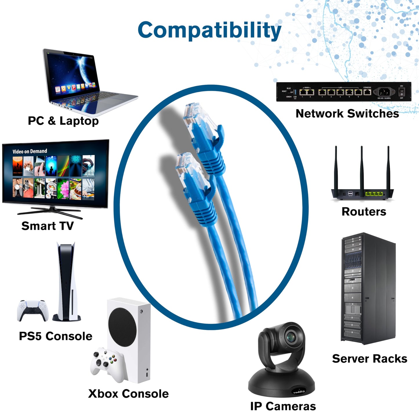 C2G 25ft (7.6m) Cat6a Snagless Unshielded (UTP) Slim Ethernet Network Patch Cable - Blue
