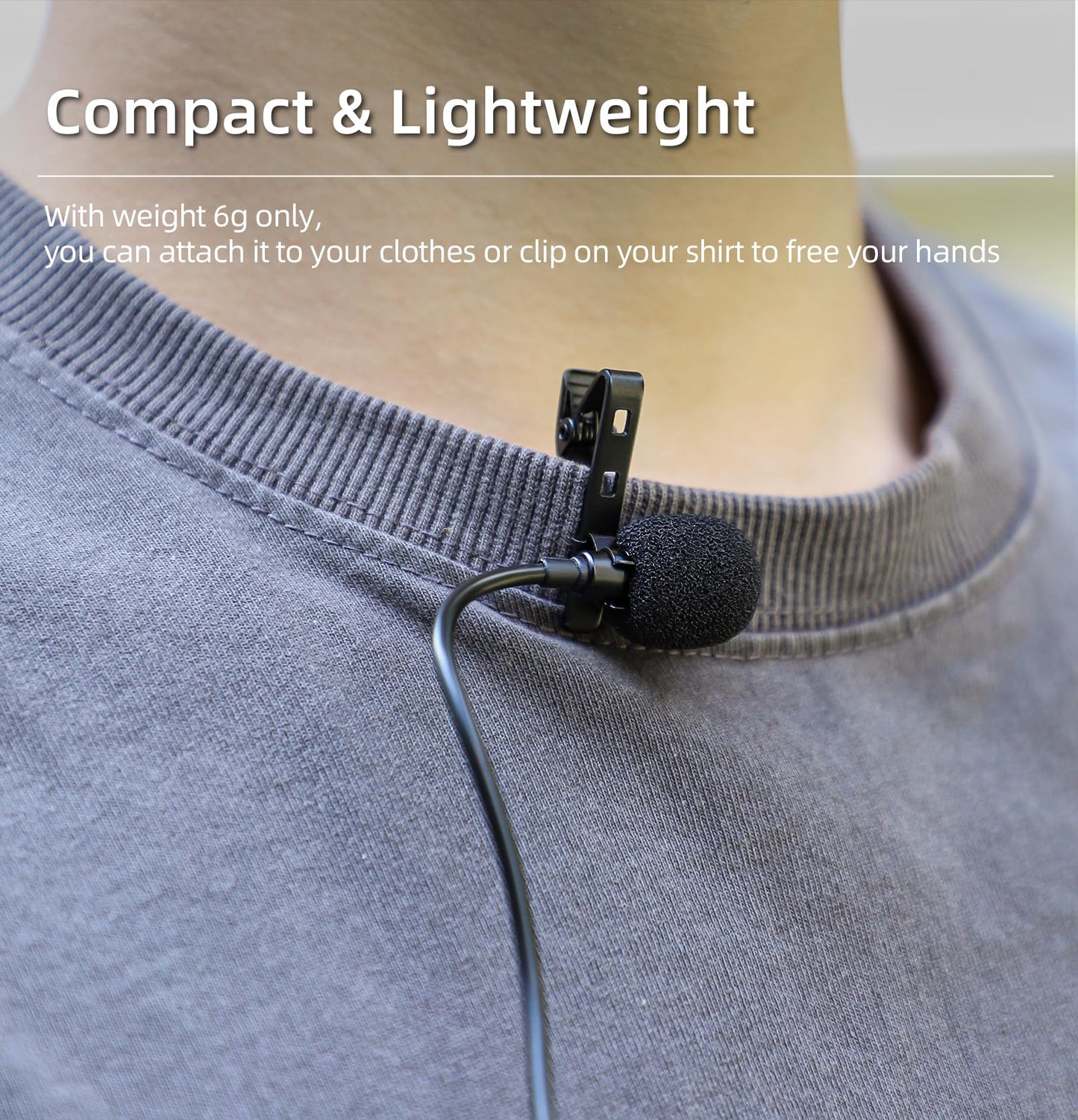 LIBOQIAO Lavalier Microphone for Insta360 X4 High-Sensitivity Omnidirectional Camera Microphone Compatible with Insta360 X4 Accessories