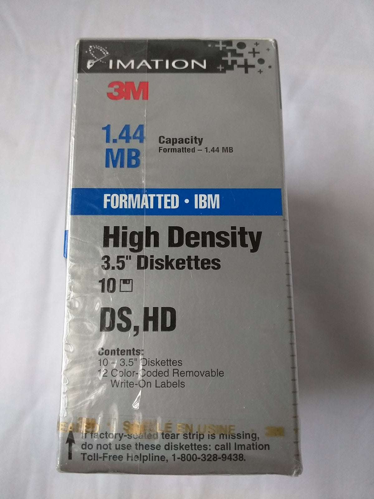 Imation 3.5" Floppy Diskettes (1.44MB, 1 Count, High Density, Formatted)