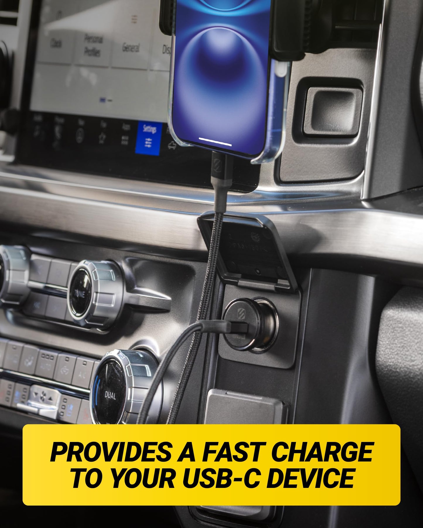 Scosche 30W USB-C Car Charger 2-Pack, Fast Charging Cigarette Lighter Adapter with Power Delivery, Compatible with iPhone Air, iPhone 17/16/15, Galaxy