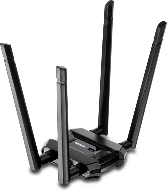 TRENDnet AC1900 High Power Dual Band Wireless USB Adapter, TEW-809UB, Stream 4K HD Video, Windows-Mac OS Compatible, NDAA & TAA Compliant, Increase