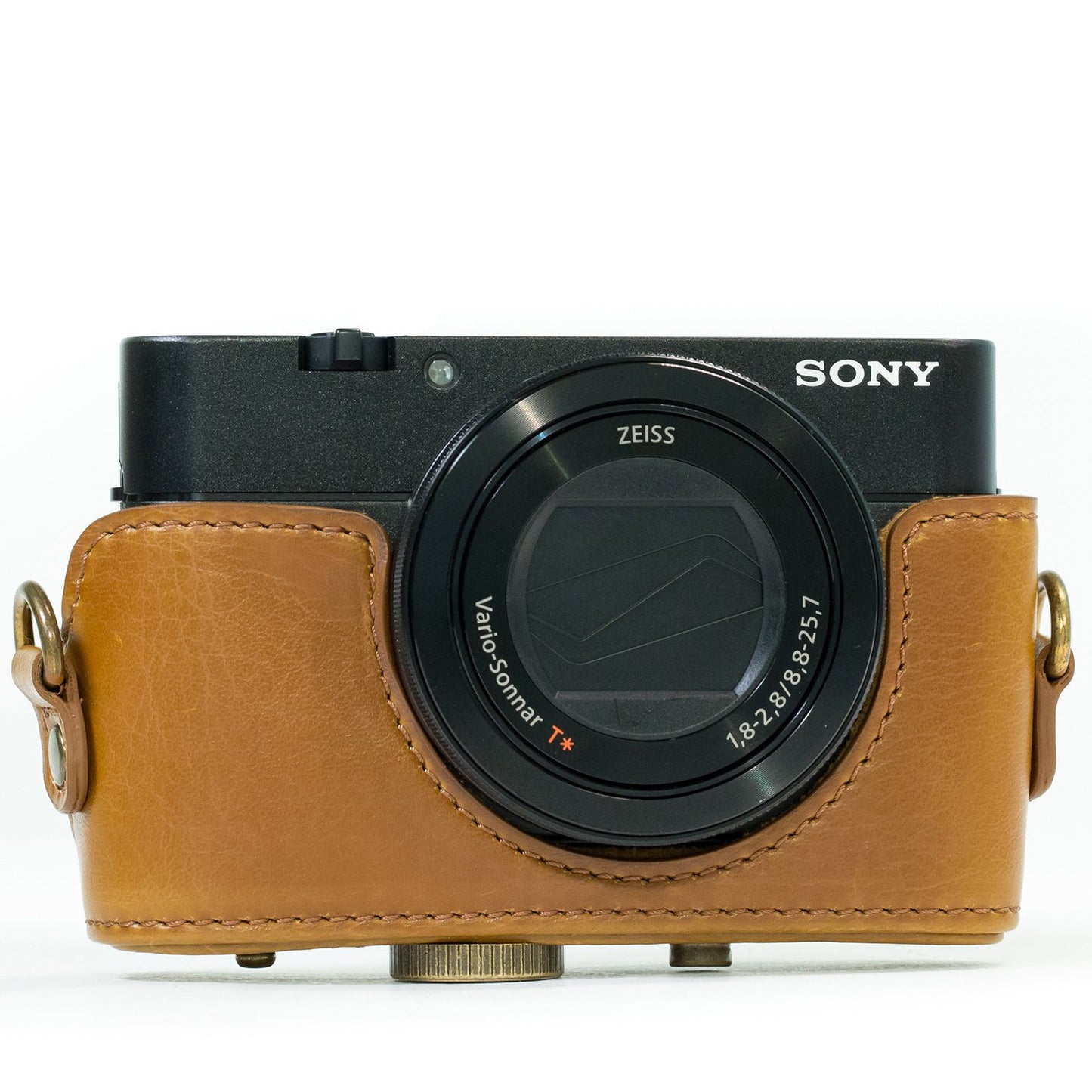 MegaGear Ever Ready Protective Leather Camera Case, Bag for Sony Cyber-Shot DSC-WX500 Digital Camera (Light Brown) (MG601)