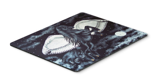Caroline's Treasures AMB1222MP Black Flying Horse Mouse Pad, Hot Pad or Trivet for Home Office Gaming Working Computers Laptop Mouse Mat,Washable