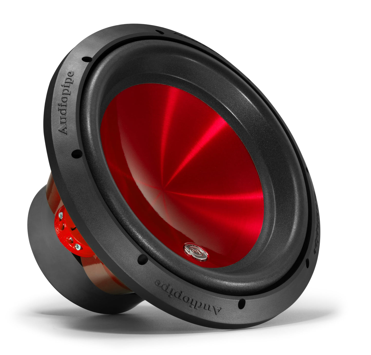 Audiopipe 12" Eye Candy Aluminum Cone Subwoofer (TXX-APD-12RD), Superior Performance, 1600 Watts, 120 Oz Magnet, BASV Voice Coil, Aluminum Basket
