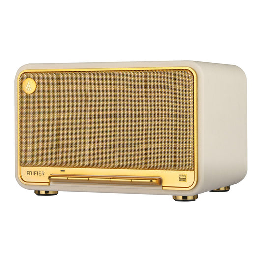 Edifier D32 Tabletop Wireless Speakers 60W RMS, Hi-Res Audio Bluetooth 5.3 Speaker Support LDAC, Portable Retro Wooden Compatible with AirPlay2, USB-C