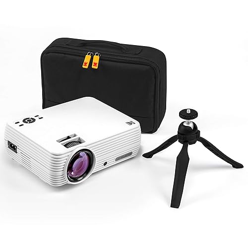 KODAK FLIK X7 Home Projector (Max 1080p HD) with Tripod, & Case Included | Compact, Projects Up to 150” with 720p Native Resolution & 30,000 Hour