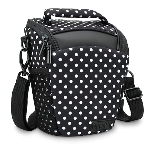 USA Gear DSLR Camera Case for Men and Women with Top Loading Accessibility, Adjustable Shoulder, Small Camera Sling Bag, Padded Handle - Camera