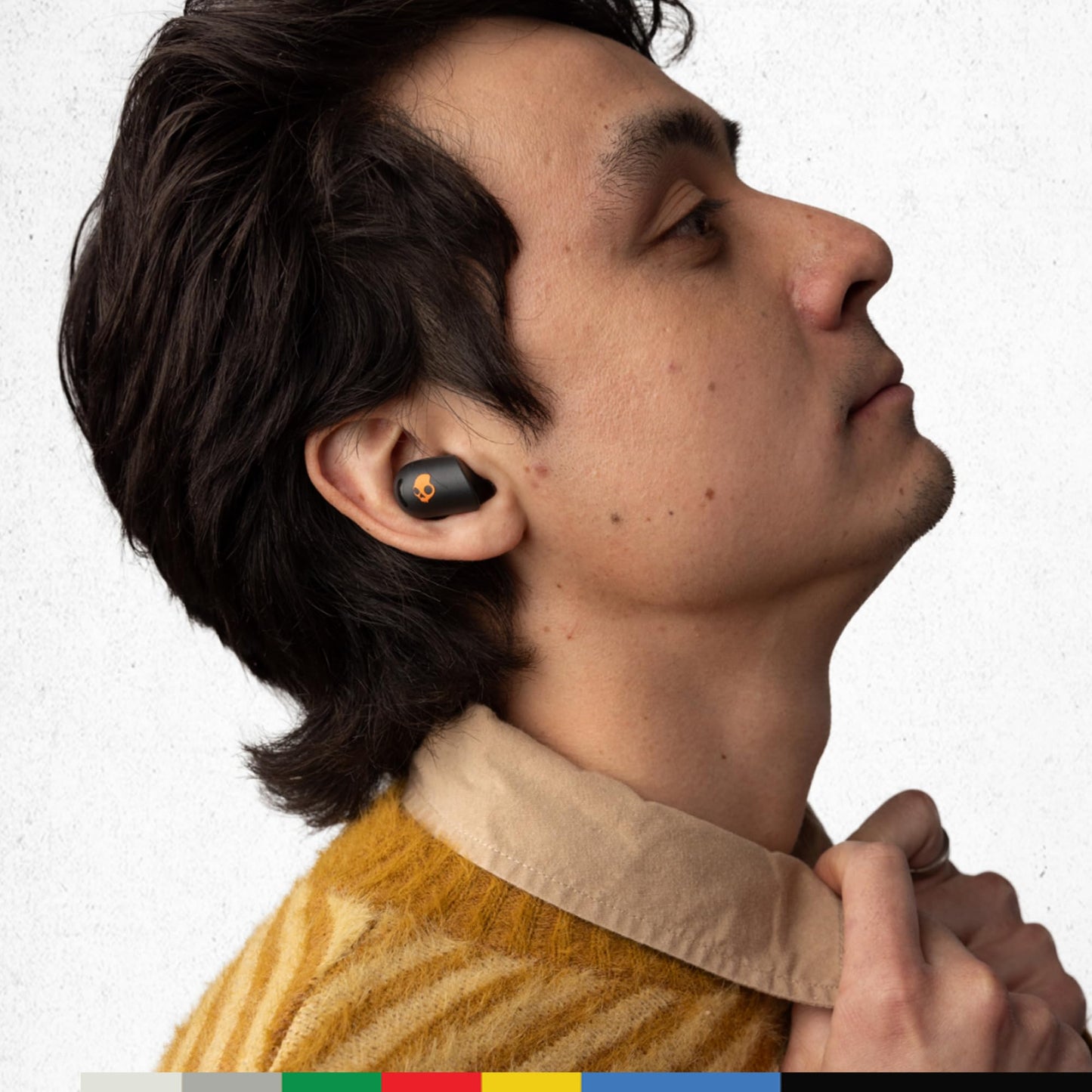 Skullcandy Sesh ANC Active Noise Cancelling Wireless Earbuds - Black/Orange