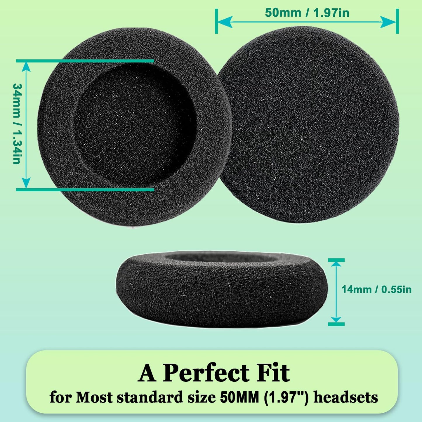 Jabra Headset Ear Cushions Replacement Foam Ear Pads Compatible with Jabra PRO 920 935 930 9450 9460 9465 9470 9400BS GN1900 2000 2100 2025 Biz 620