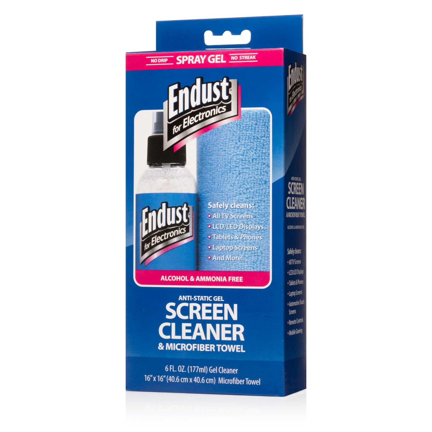 Endust for Electronics; Anti-Static Cleaning Gel & Microfiber Towel Combo Pack Bulk Bundle; Six 6 Oz Bottles & 6 Towels; (12275P6)