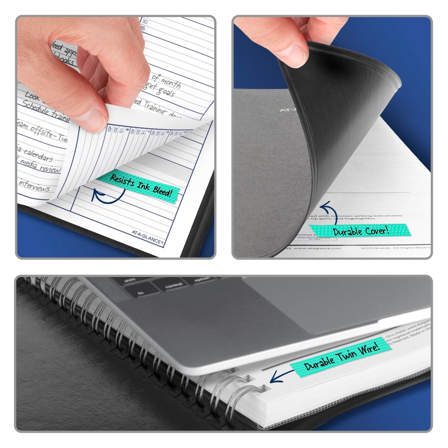AT-A-GLANCE 2027 Appointment Book Planner, Weekly, 8" x 11", Quarter-Hourly, DayMinder, Black (G5200027)