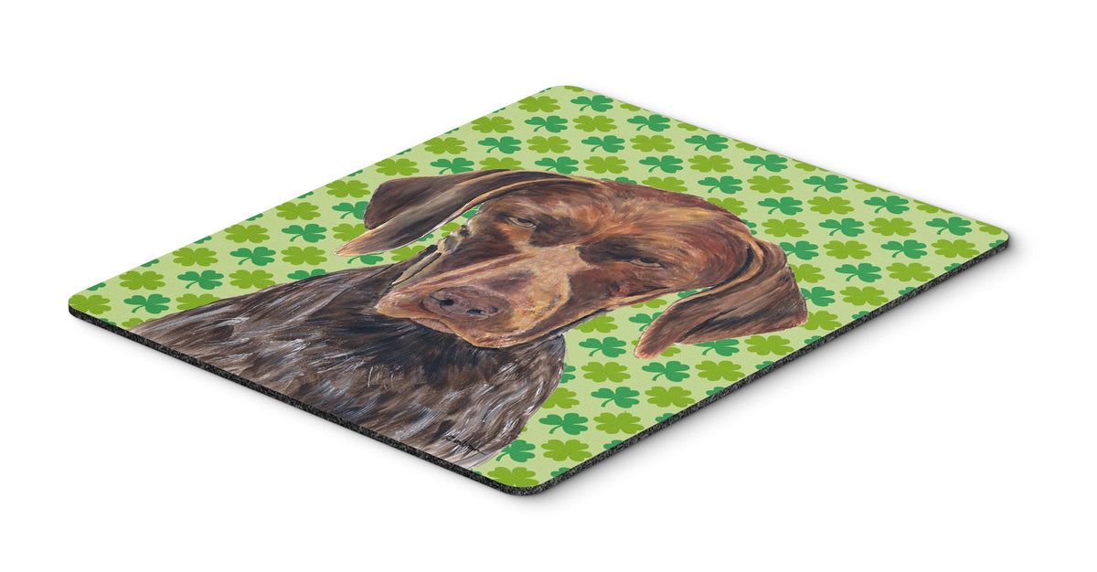 Caroline's Treasures SC9315MP German Shorthaired Pointer St. Patrick's Day Shamrock Portrait Mouse Pad, Hot Pad or Trivet for Home Office Gaming