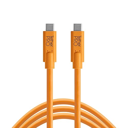 TetherPro USB-C to USB-C, 5Gbps Gen 1, 10' (3m), High-Visibility Orange