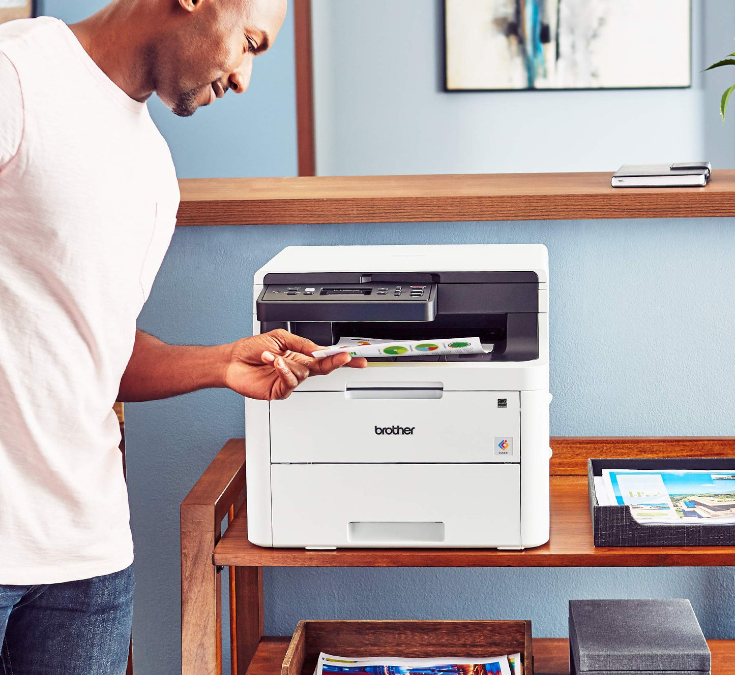 Brother HL-L3290CDW Wireless Compact Digital Color Laser All-in-One Printer, Duplex Printing, Print Scan Copy, 30 Bonus Ink Cartridges, Compatible