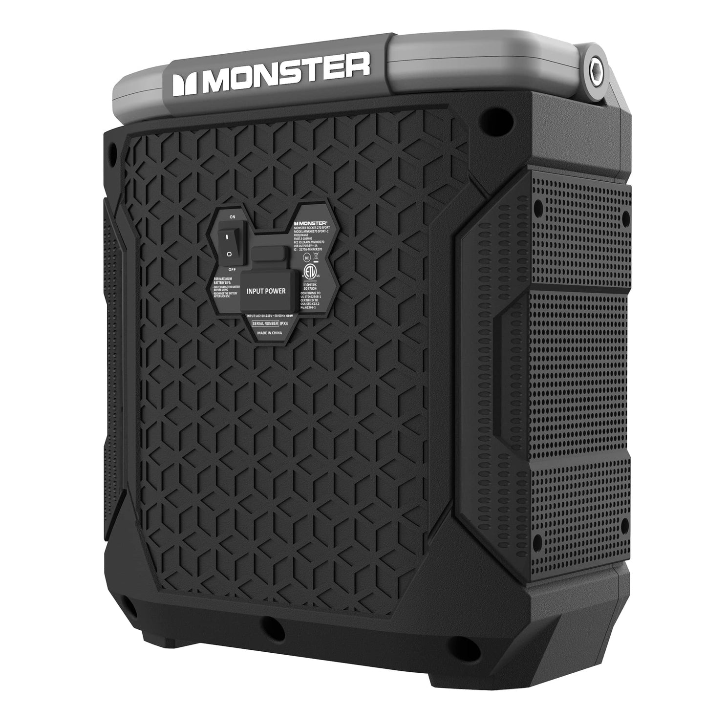 Monster Rocker 270 Sport Portable Indoor/Outdoor Wireless Speaker - Black/Slate (Renewed)