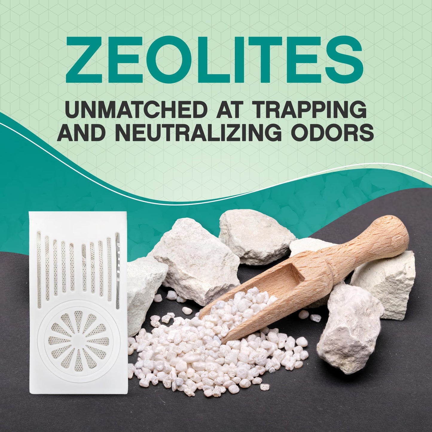 Fresh Nest Refrigerator Deodorizer with Zeolites - Odor Eliminator - 2 Pack