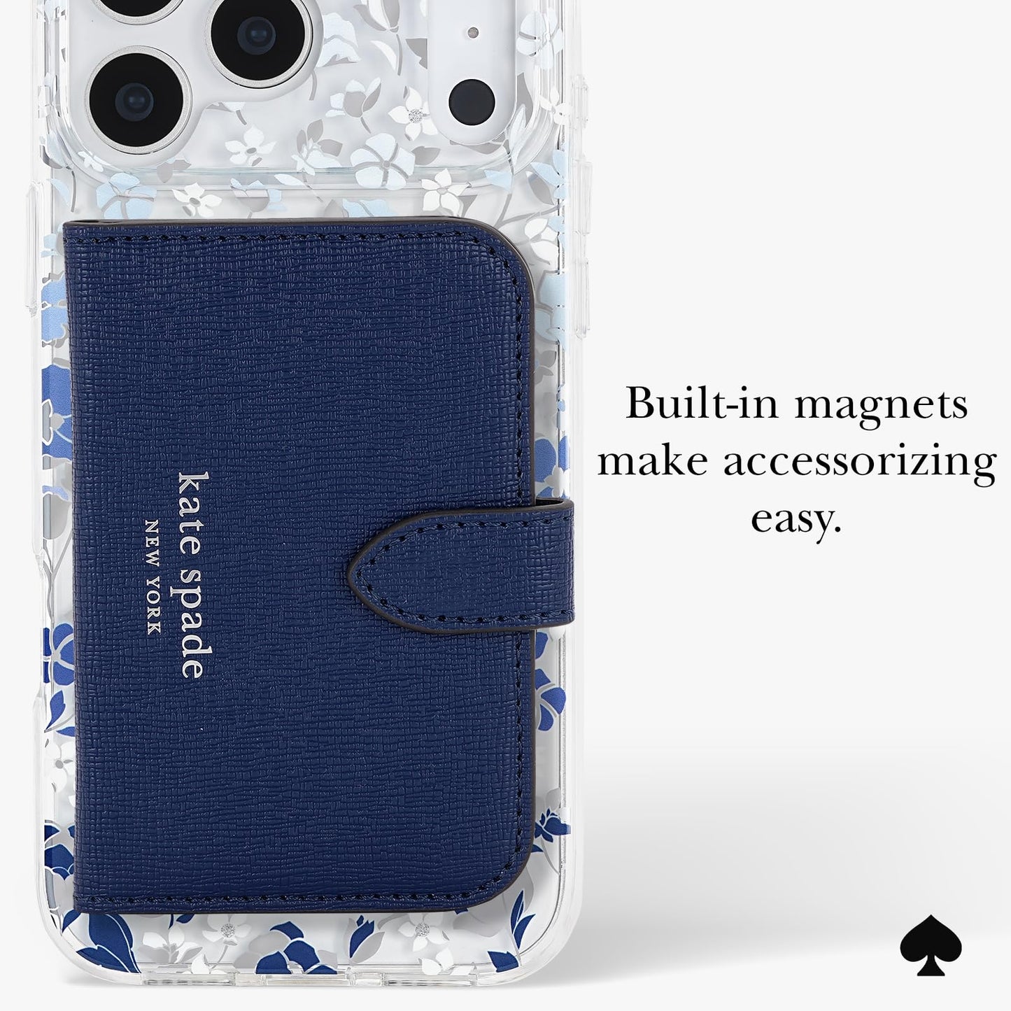 kate spade new york iPhone 17 Pro Max Case - Flowerbed Blue Gems