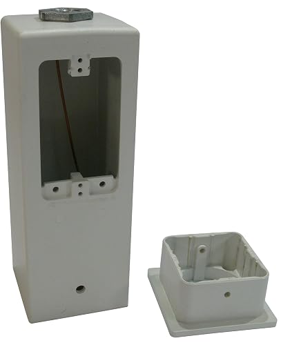 Arlington GPD9W Gard-N-Post Outdoor Deck-Mount Light Post for Outlets/Lamps, 9-Inch, White