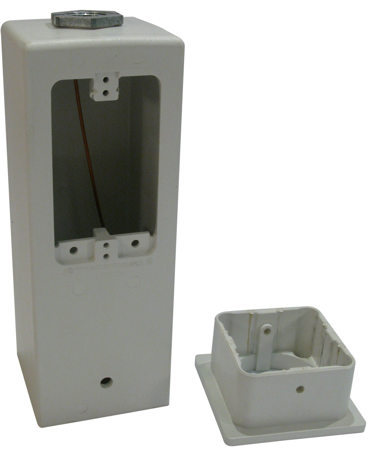 Arlington GPD9W Gard-N-Post Outdoor Deck-Mount Light Post for Outlets/Lamps, 9-Inch, White