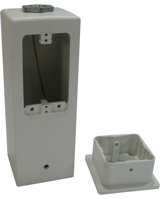 Arlington GPD9W Gard-N-Post Outdoor Deck-Mount Light Post for Outlets/Lamps, 9-Inch, White