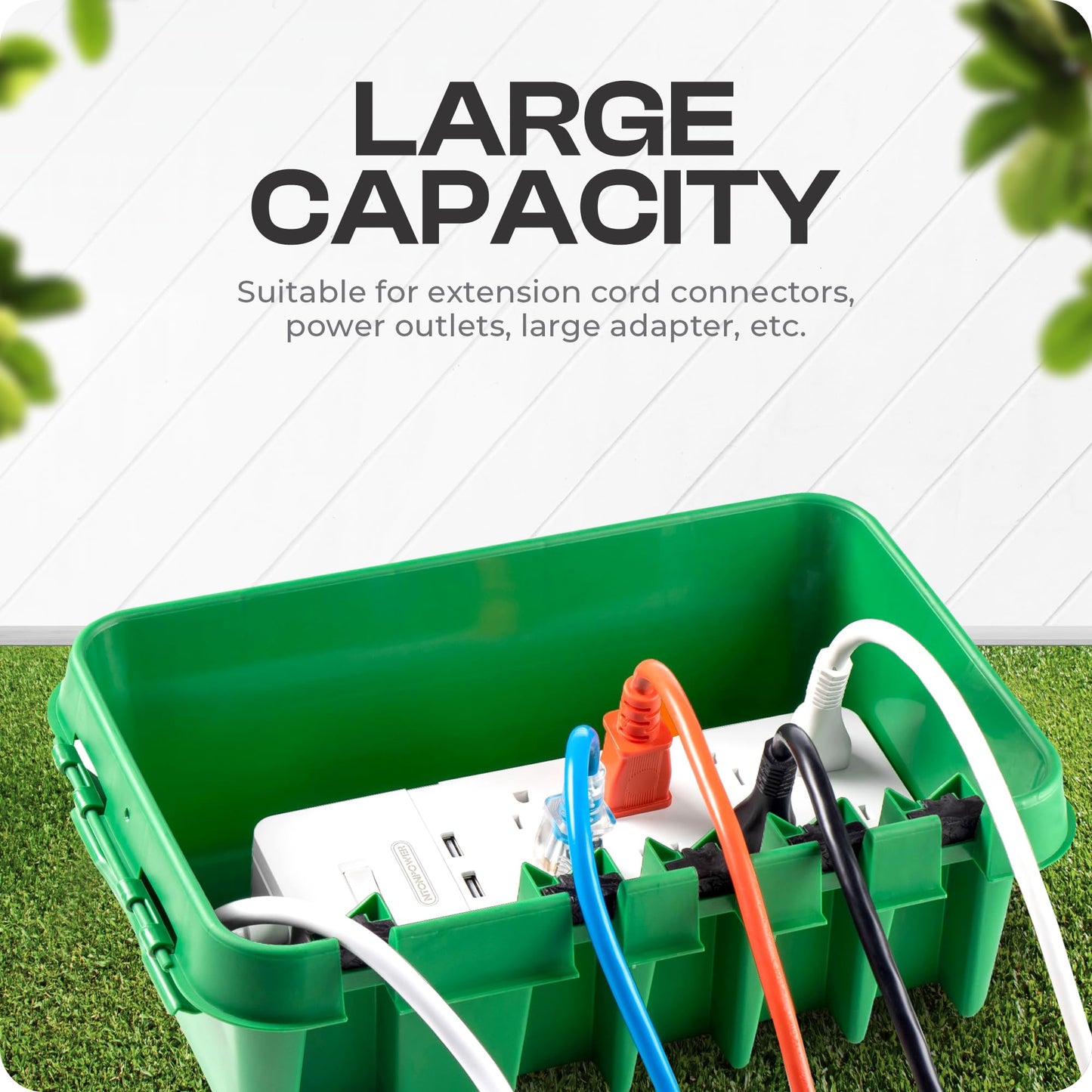 SockitBox - The Original Weatherproof Connection Box - Indoor & Outdoor Electrical Power Cord Enclosure for Timers, Extension Cables, Transformers