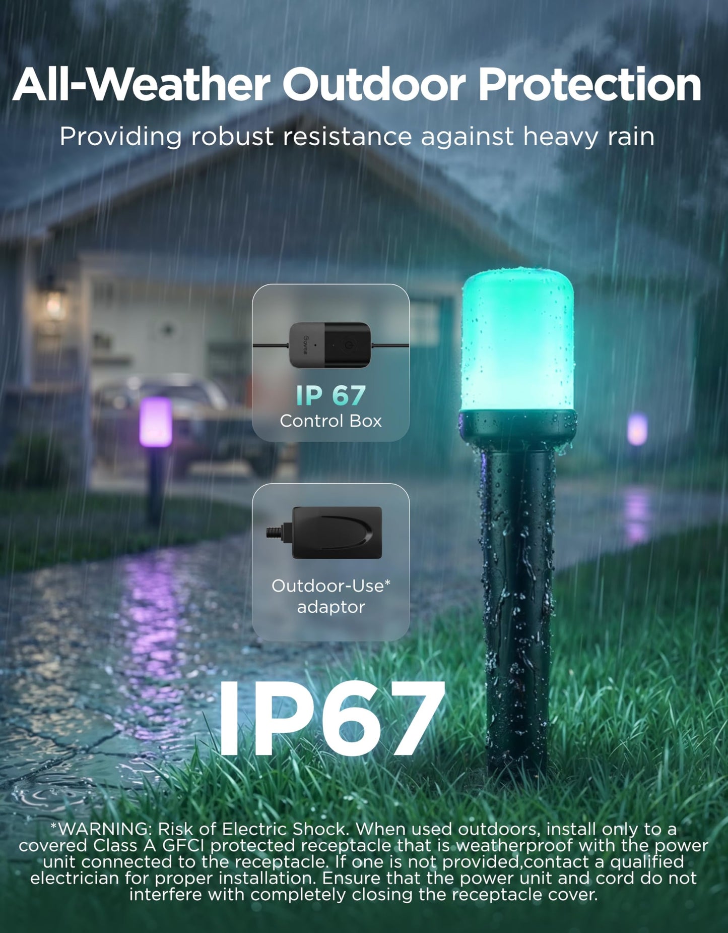 Govee Outdoor Cylinder Pathway Lights 8 Pack, 425lm Patio Lights, IP67 Waterproof, 60+ Preset Scene Modes, Outdoor Decor for Path, Patio, Garden