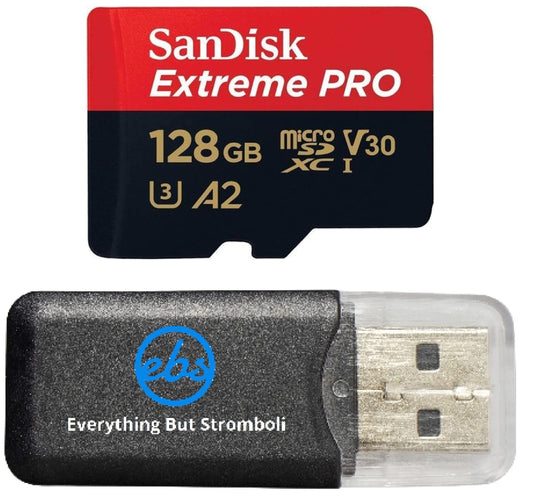 SanDisk 128GB Extreme Pro MicroSDXC Memory Card, Compatible with GoPro Max 2, Lit Hero, HERO13 Black, Ultra Wide (SDSQXCD-128G-GN6MA) V30 A2 Bundle