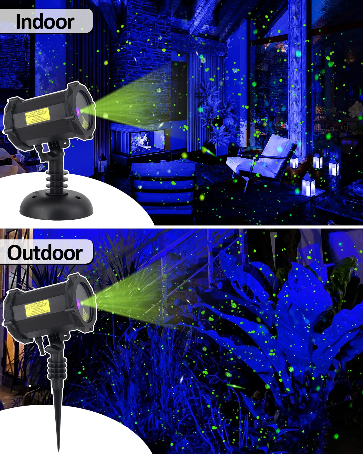 Lunhoo Firefly Garden Lights Décor Lighting Christmas Projector for Home Garden Party