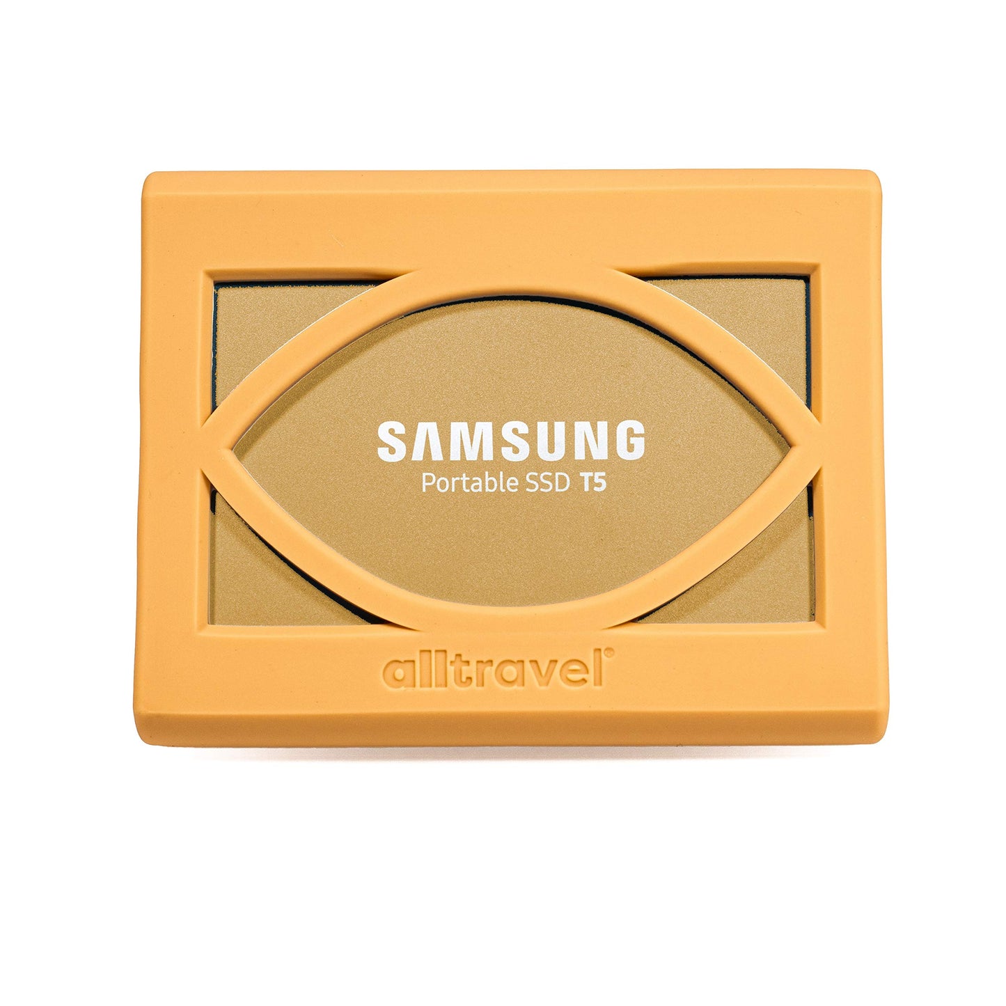 Alltravel External Solid State Drive Bumper Sleeve for Samsung T5 Portable 250GB 500GB 1TB 2TB SSD USB 3.0 External Solid State Drives, Super Strong
