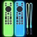 2PACK Climberer Cover for TCL RC923A FMB1 / RC813A FMB1 2025 QM6K QM7K TV Remote, Silicone Case Glow in Dark - Blue+Green