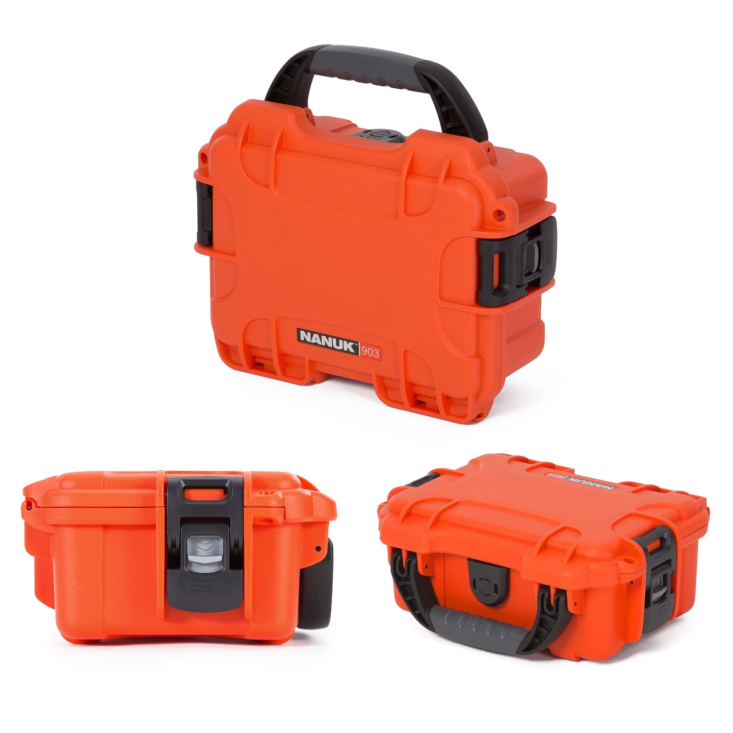 NANUK 903 Small Waterproof Hard Case with Foam Insert 9.1" x 6.8" x 3.8" - Orange