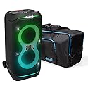 JBL PartyBox Stage 320 Portable Bluetooth Speaker Bundle with divvi! Protective Transport Bag
