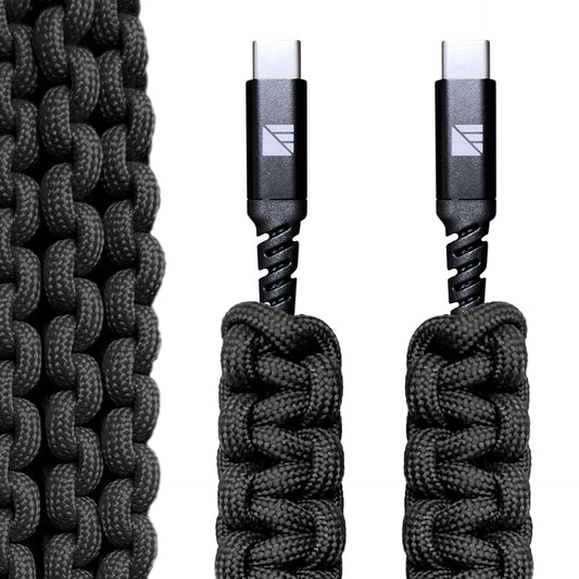 Dark Energy USB-C to USB-C Cable - 3ft Fast Charging Type C Charger, Durable Braided Cable for Phones, Tablets, Laptops, and More- Universal USB