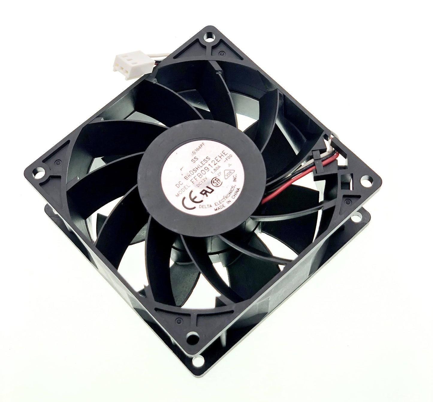 New Cooling Fan for FFB0912EHE DC12V 1.50A 16.2W 5700RPM 102CFM 92X92X38mm 3-Pin 3-Wire Brushless Fan.