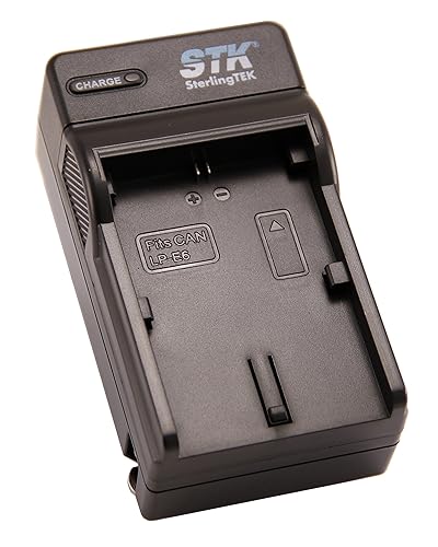 STK LP-E6 Charger for Canon LP-E6N Battery LPE6 Promaster LP-E6NH EOS R R5 R6 R7 5D Mark II III & IV 90D 70D 5Ds 6D 5Ds 80D 7D 60D 5Ds MKii MKii MKiii