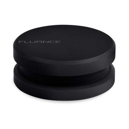 Fluance HiFi Vinyl Record Weight Stabilizer High Mass 760 gram Steel LP Disc Turntable Accessory with Antiresonance Rubberized Coating and Protective