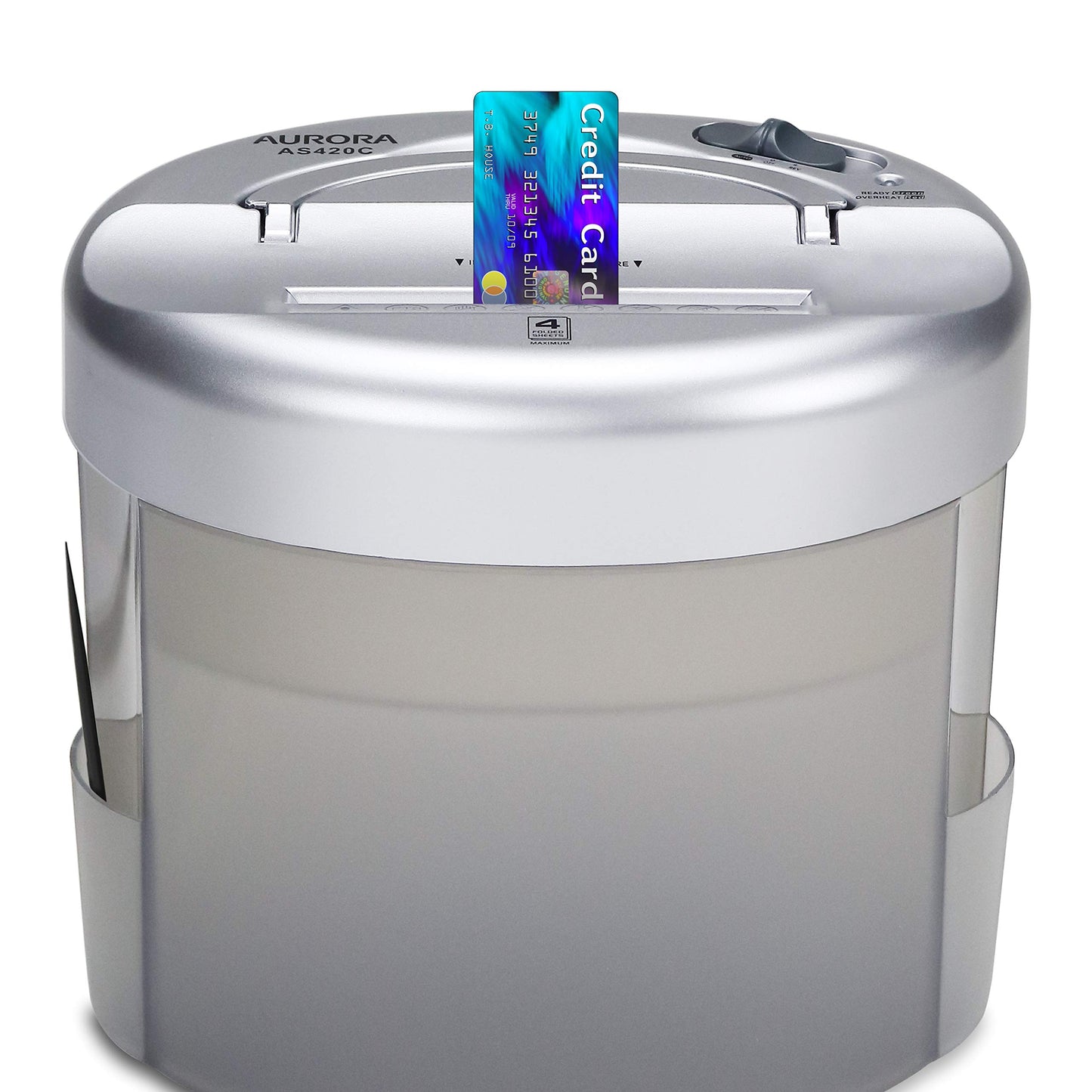 Aurora AS420C Desktop-Style Cross-Cut Paper Shredder, 4-Sheet Crosscut Desktop