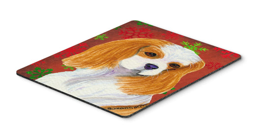 Caroline's Treasures SS4734MP Cavalier Spaniel Red and Green Snowflakes Holiday Christmas Mouse Pad, Hot Pad or Trivet for Home Office Gaming Working